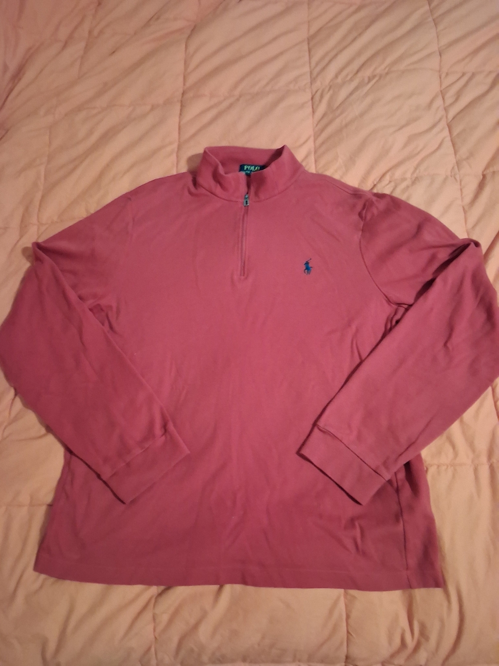 Polo by Ralph Lauren Red Quarter-Zip Long Sleeve Polo - Picture 3 of 5